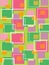 Fun retro cubes green and pink