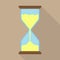 Fun sandglass with shadow icon. flat design