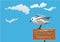 Fun with seagull-vector illustration