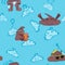 Fun seamless pattern on baby clothes