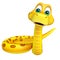 Fun sitting Snake cartoon character