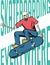 Fun Skateboard Everywhere Vector Illustration