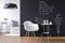 Fun studio flat with chalkboard wall