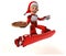 Fun Super Santa Claus - 3D Illustration