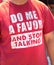 Fun tee shirt, stop talking