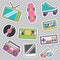 Fun trendy vintage sticker retro fashion badges