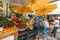 FUNCHAL, MADEIRA, PORTUGAL - JUNE 29, 2015: Bustling fruit and vegetable market in Funchal Madeira on June 29, 2015.