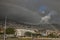 Funchal, Madeira - stormy weather and a rainbow.