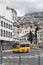 FUNCHAL, PORTUGAL - JULY 22, 2018: Passenger bus on Funchal Street, Madeira.