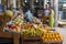 FUNCHAL, PORTUGAL - JUNE 25: Fresh exotic fruits in Mercado Dos