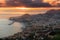 Funchal sunset cityscape