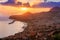 Funchal sunset landscape