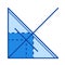 Function graph line icon.