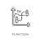 Function linear icon. Modern outline Function logo concept on wh