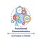 Functional communicators concept icon