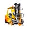 Functional Forklift Utility Vehicle Square Illustration.