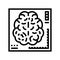 functional mri neuroscience neurology line icon vector illustration