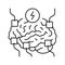 functional neurosurgery line icon vector illustration