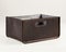 Functional stylish brown faux leather box for storage