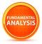 Fundamental Analysis Natural Orange Round Button