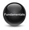 Fundamentals glassy black round button