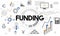 Funding Cash Collection Economy Finance Fund Concept