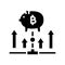 fundraising digital coin ico glyph icon vector illustration