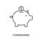 Fundraising line icon vector for diabetes education materials