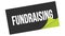 FUNDRAISING text on black green sticker stamp