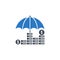 Funds Protect related vector glyph icon.