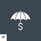 Funds Protect related vector glyph icon.