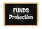 Funds Protection blackboard business record Vector illustration