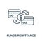 Funds Remittance icon. Line element from banking operations collection. Linear Funds Remittance icon sign for web design