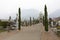 Funeral architecture in Lugano cemetery