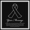 Funeral card -White ribbon line sign and white frame vector design