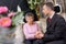 Funeral director comforting woman