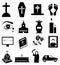 Funeral icons set