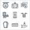 Funeral line icons. linear set. quality vector line set such as candle, coffin, coffin, grave, funeral, photography, talk,