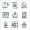 funeral line icons. linear set. quality vector line set such as grave, morgue, funeral, photography, death, funeral, grave, will