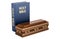 Funeral sermon, concept. Holy bible with casket, 3D rendering