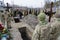 The funeral of three Ukrainian soldiers killed in battles with Russian troops