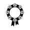 Funeral wreath black icon