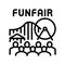 funfair amusement park line icon vector illustration