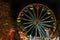 Funfair Ferris wheel at night