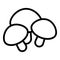 Fungi mushroom icon outline vector. Food chinese