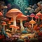 Fungi Wonderland: Intricate Patterns of Mushroom Magic