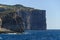 Fungus and Gebla Rock cliffs near Azure window, Gozo island, Malta