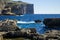 Fungus and Gebla Rock cliffs near Azure window, Gozo island, Malta