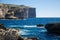 Fungus and Gebla Rock cliffs near Azure window, Gozo island, Malta