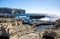 Fungus and Gebla Rock cliffs near Azure window, Gozo island, Malta